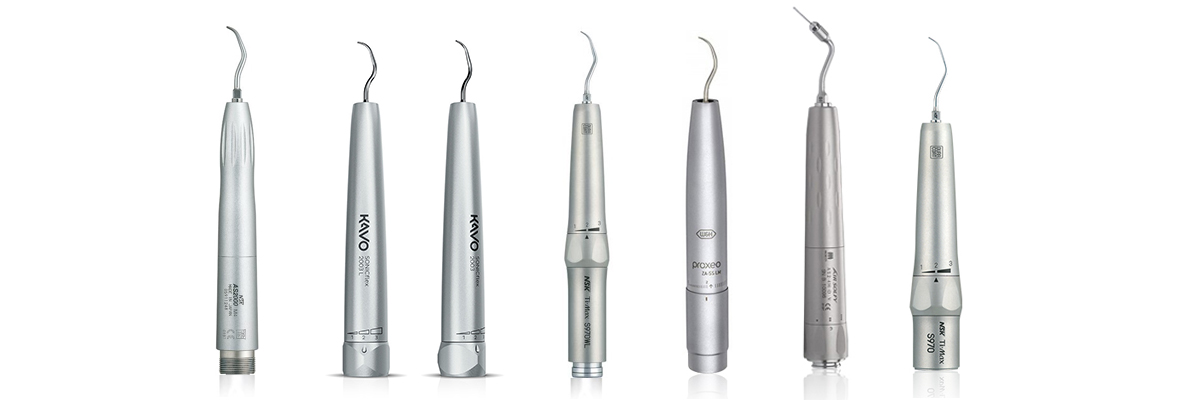 Réparation pièces à main de détartrage de marques Bien-Air, KaVo, NSK, W&H, Sirona, Satelec, EMS, Midwest, Woodpecker, DTE, Anthos