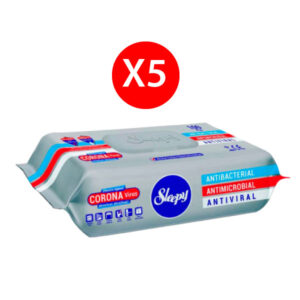 Lingettes désinfectantes 5×100 (avec alcool)